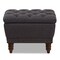 Baxton Studio Annabelle Dark Grey Walnut Finished Tufted Storage Ottoman 131-7218 - alternate 5